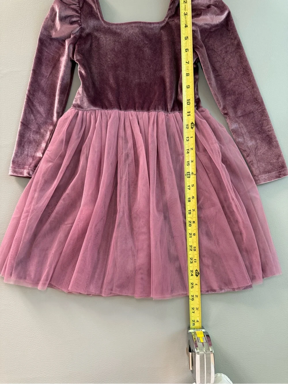 The Little Stocking Co Girls Purple Mauve Velvet Tulle Dress 7 Taylor Joelle